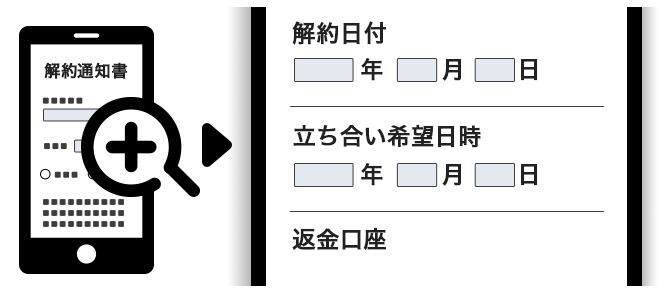 解約通知書イメージ画像